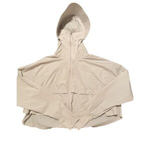 Women's Cream Hooded Jacket